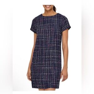 Brand new with tags LOFT Navy and Pink tweed Dress